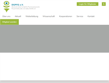 Tablet Screenshot of dgpfg.de